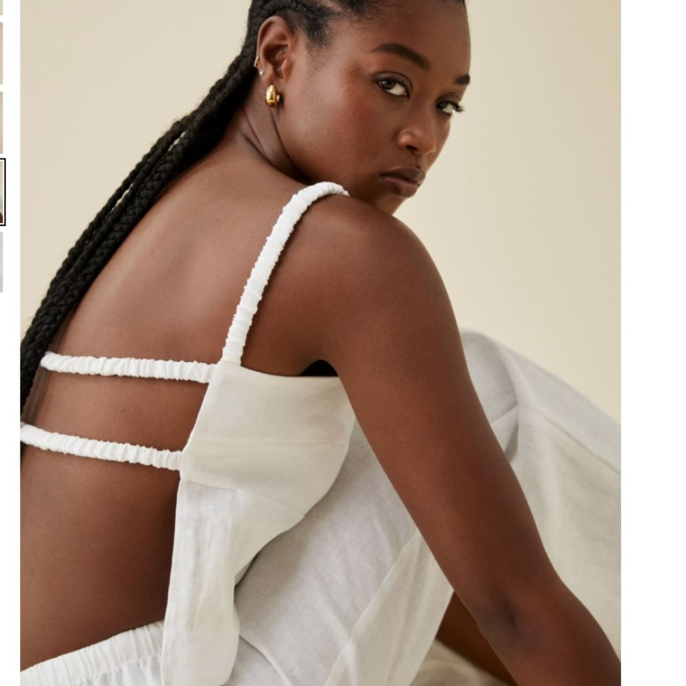 NWOT White Reformation Rind Linen Top Small